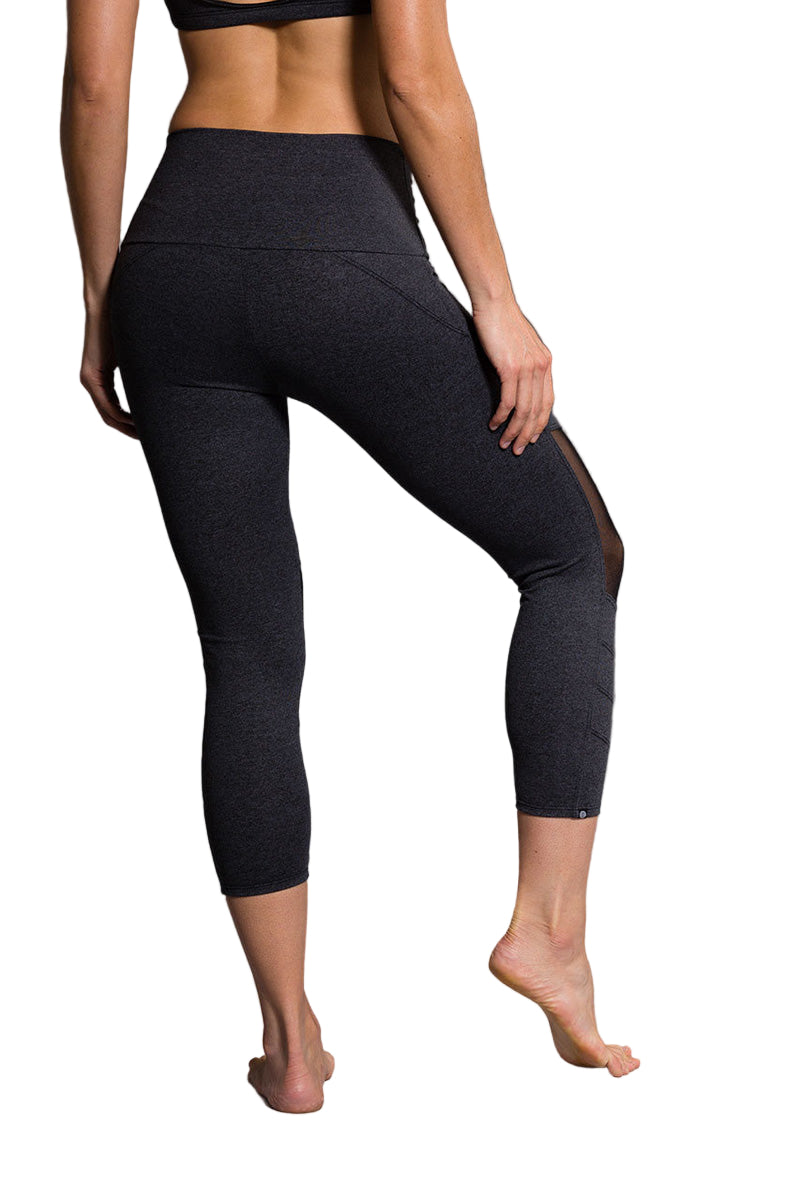 Onzie Flow Moto Midi Legging 2035 - Slate Grey - rear view