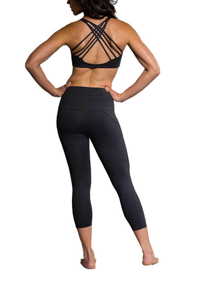 Onzie Flow Moto Midi Legging 2035 - Slate Grey - rear view