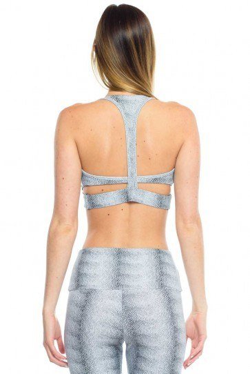 Onzie Hot Yoga Wrap Bra 3600 - White Venom - rear view