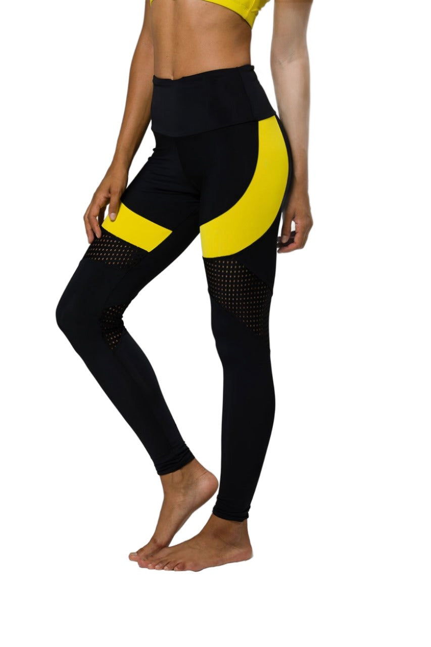 Onzie Flow High Rise Royal Legging 2042 - Banana - side view