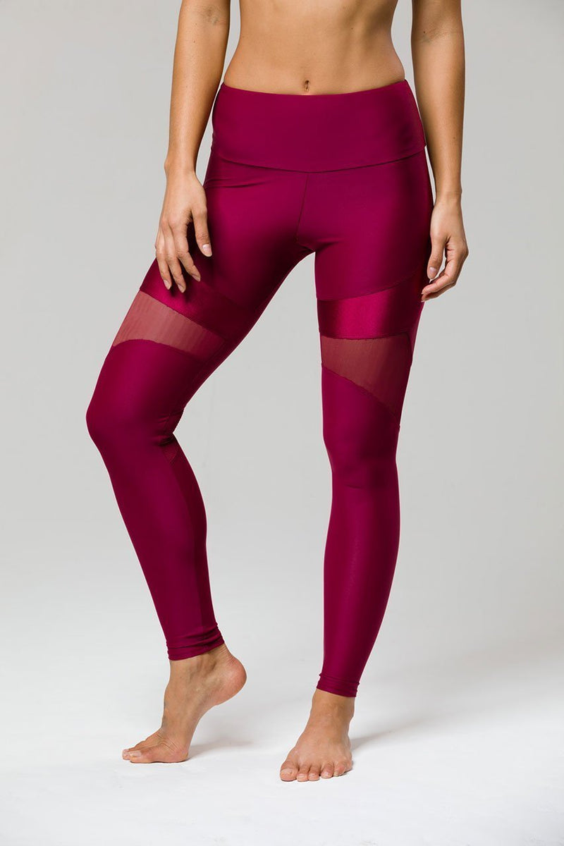 Onzie Flow High Rise Royal Legging 2042 - Burgundy - front view