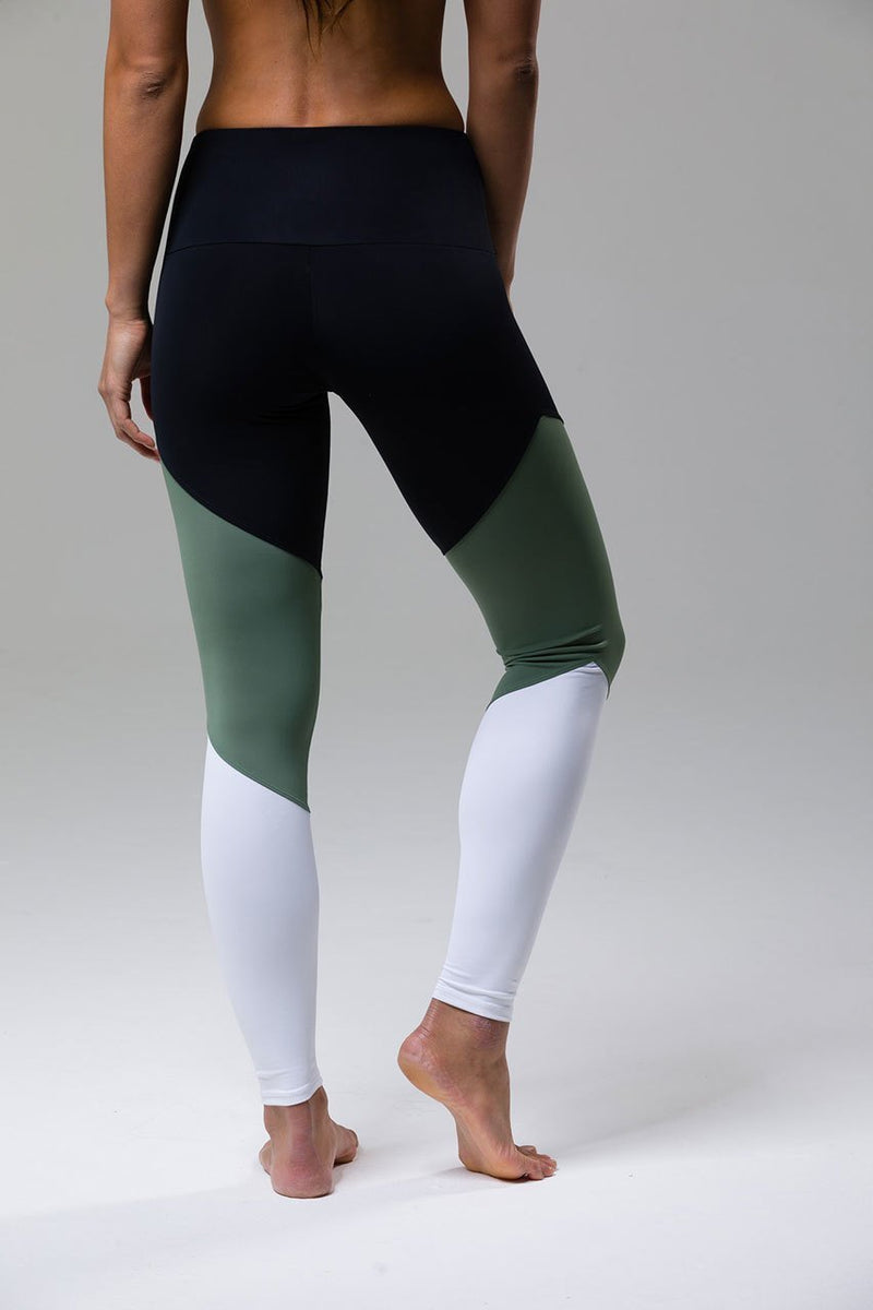 Onzie High Rise Track Legging 2046 - Sage - rear view