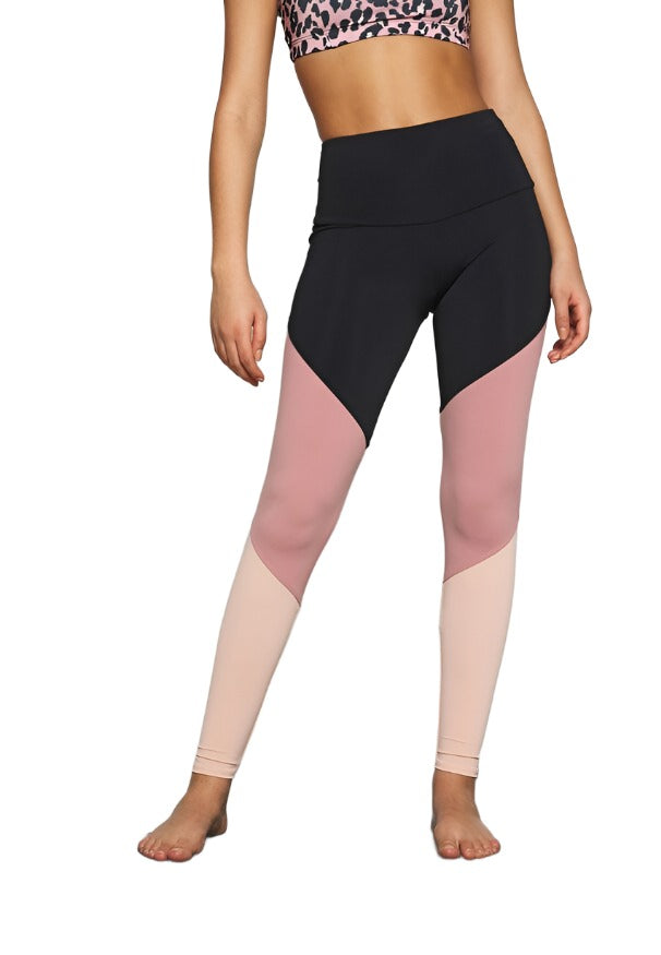 Onzie High Rise Track Legging 2046 - Black Ash - front view
