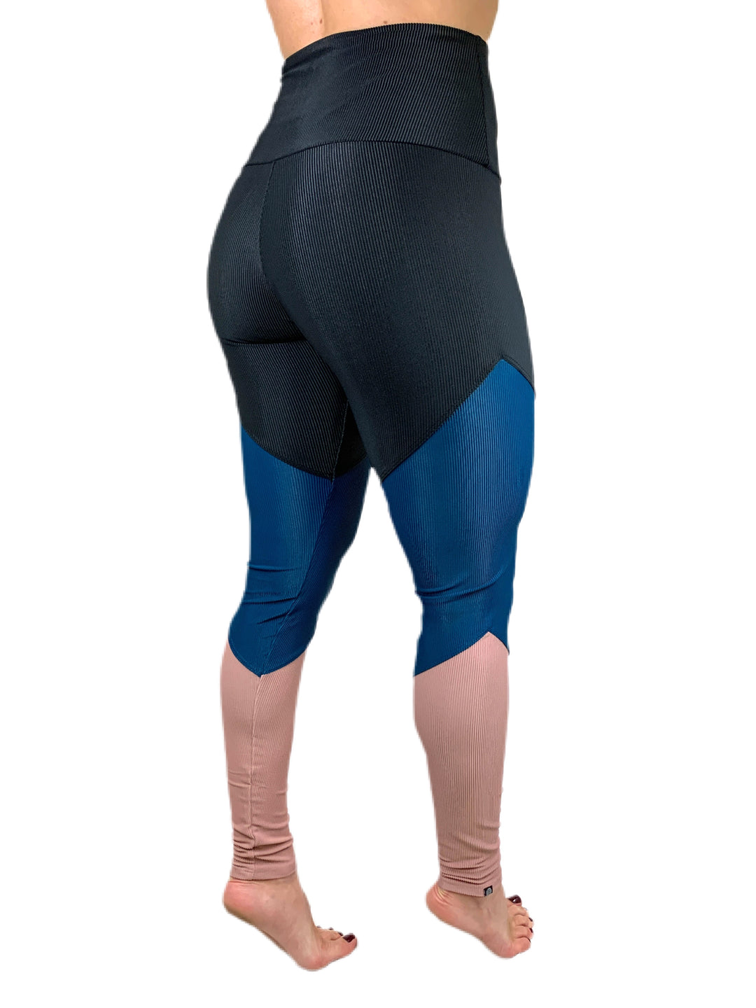 Onzie High Rise Track Legging 2046 - Empathy Blush - rear view