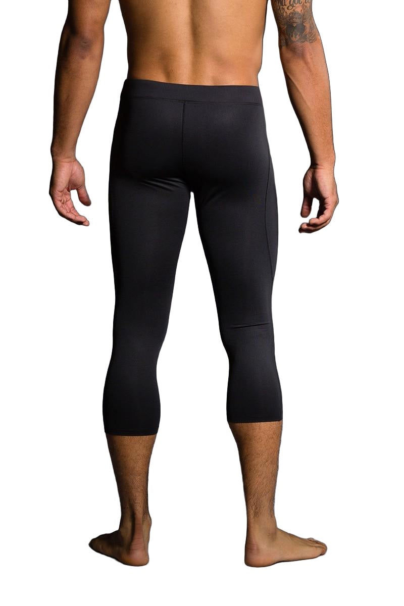 Final Sale Onzie Hot Yoga Mens Core Capri 504 - Black - rear view