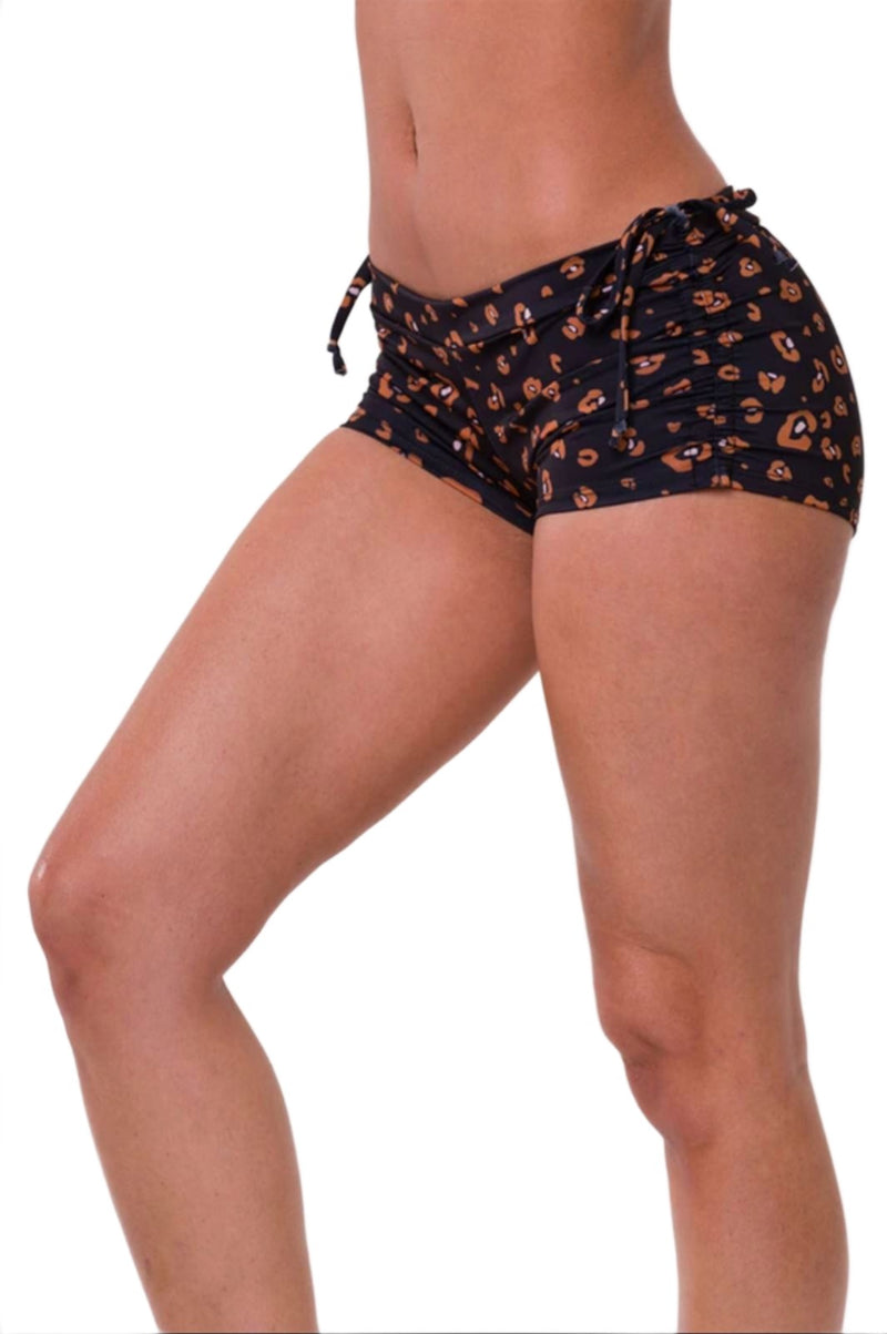 Onzie Hot Yoga Wear Side String Short 204 One Size - Lovely Leo - side view