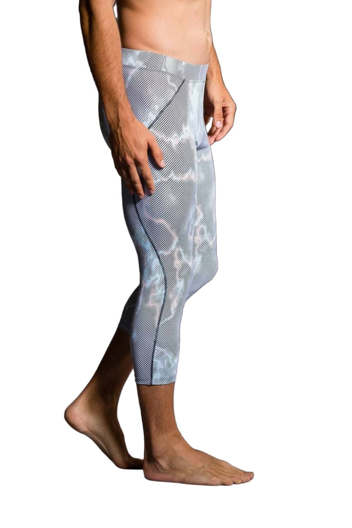 Final Sale Onzie Hot Yoga Mens Core Capri 504 - Techno - side view