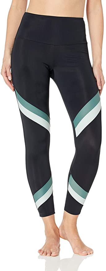 Onzie Flow Sporty Legging 2051 - Black/Pale Cactus - front view