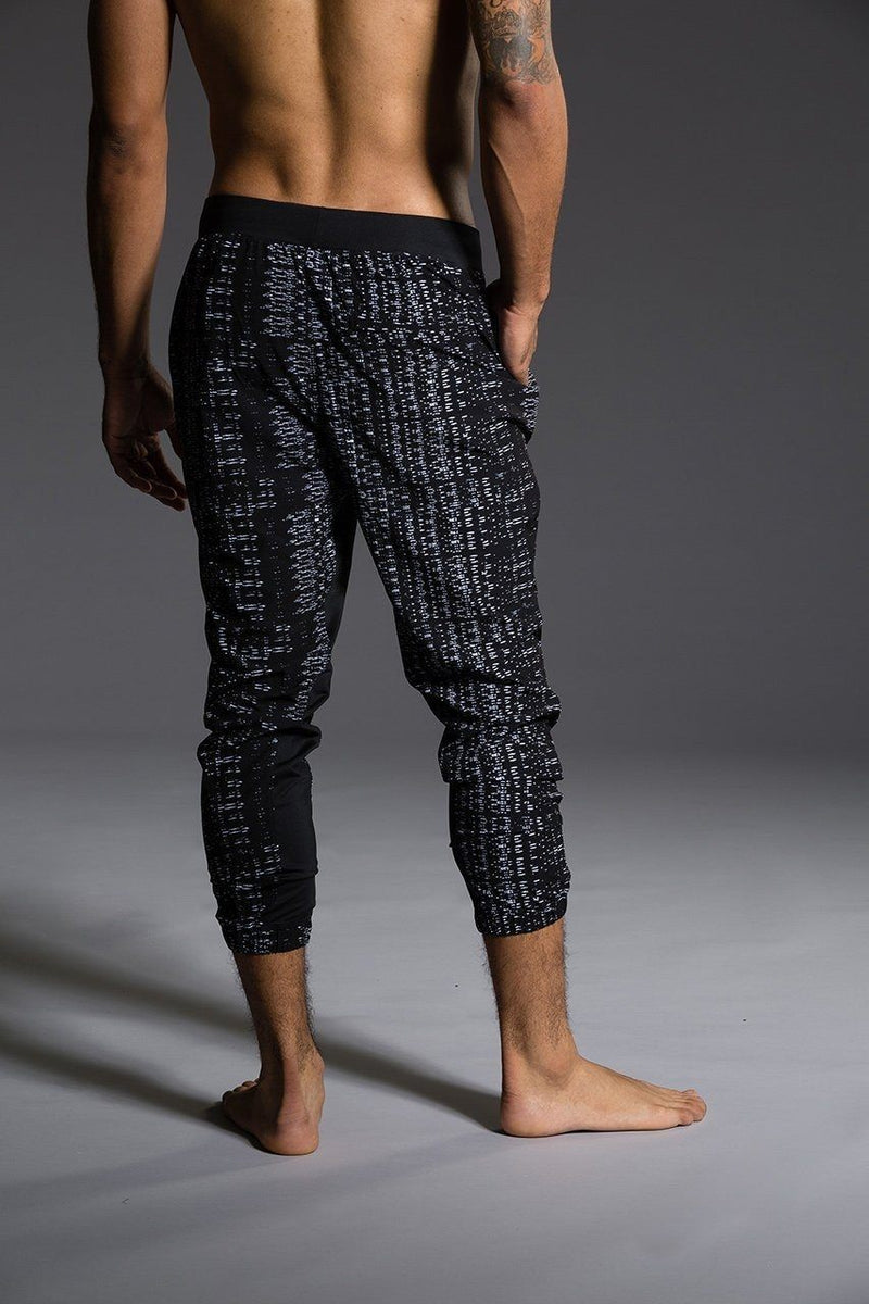 Onzie Yoga Mens Woven Pant 507 - Levels - rear view