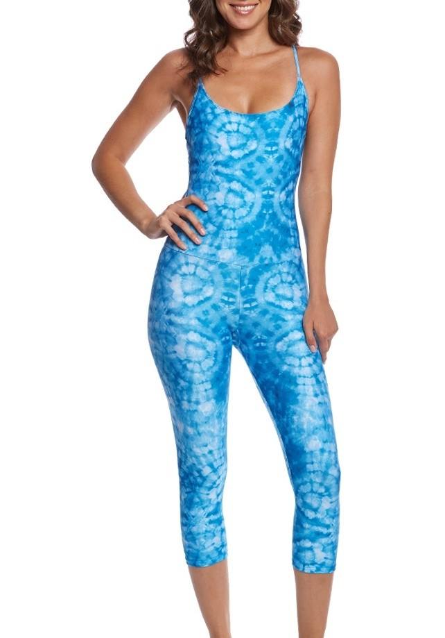 Onzie Flow Long Leotard 112 - Tie Dye Blue  - front view