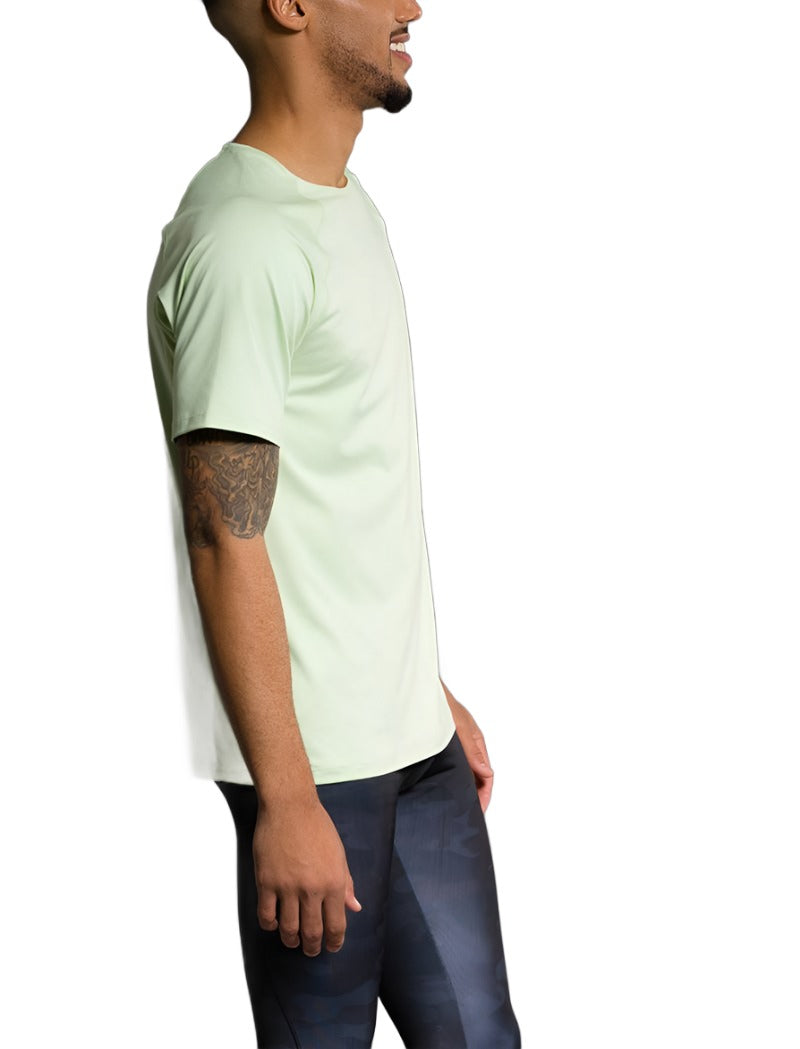Onzie Hot Yoga Mens Raglan Short Sleeve top 701 - Margarita - side view