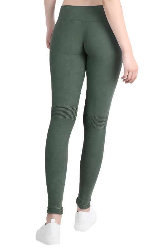 NikiBiki Vintage Moto Long Legging NB7129Vintage Pine - Vintage Pine - rear view