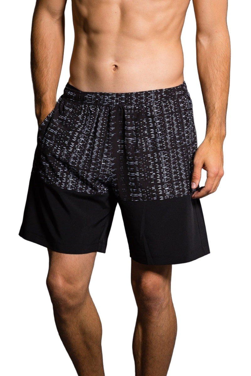 Onzie Hot Yoga Mens Board Shorts 503 - Levels - front view