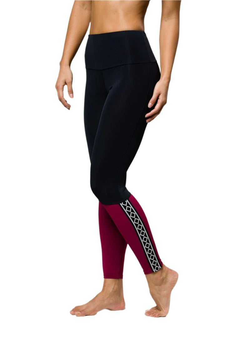 Onzie Olympian Legging 2060 - Burgundy - side alt view 1