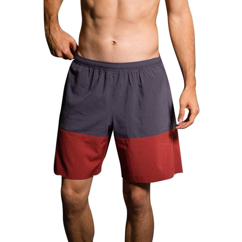 Onzie Hot Yoga Mens Board Shorts 503 - Grey Mars- front view