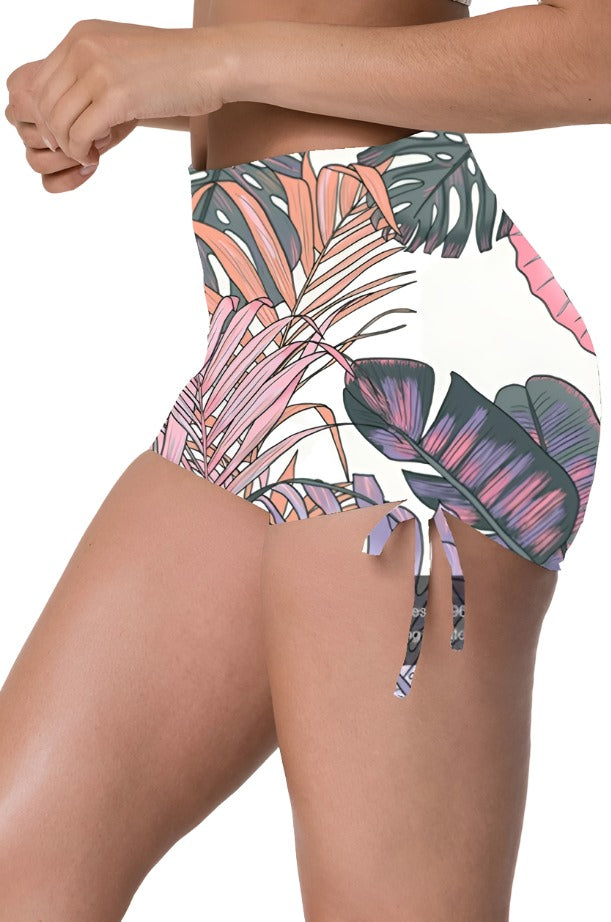 Onzie La Coqueta High-Rise Short 2062 - Boho Botanical - Side View