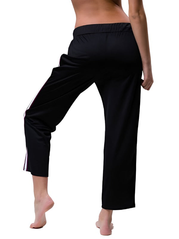Onzie Yoga Flow Tract Pant 2074 Black/Aubergine - rear view