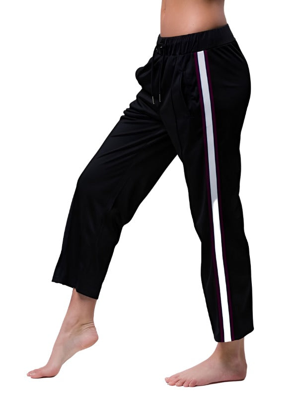 Onzie Yoga Flow Tract Pant 2074 Black/Aubergine - side view
