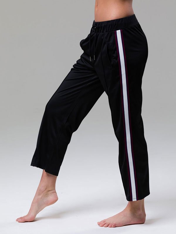 Onzie Yoga Flow Tract Pant 2074 Black/Aubergine - side view