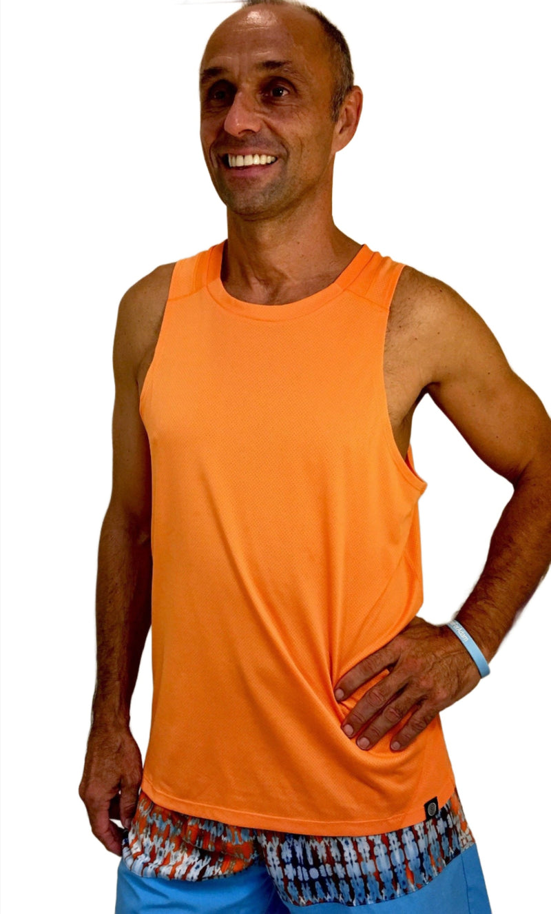 Onzie Hot Yoga Mens Muscle Tank 700 - Sol - front view