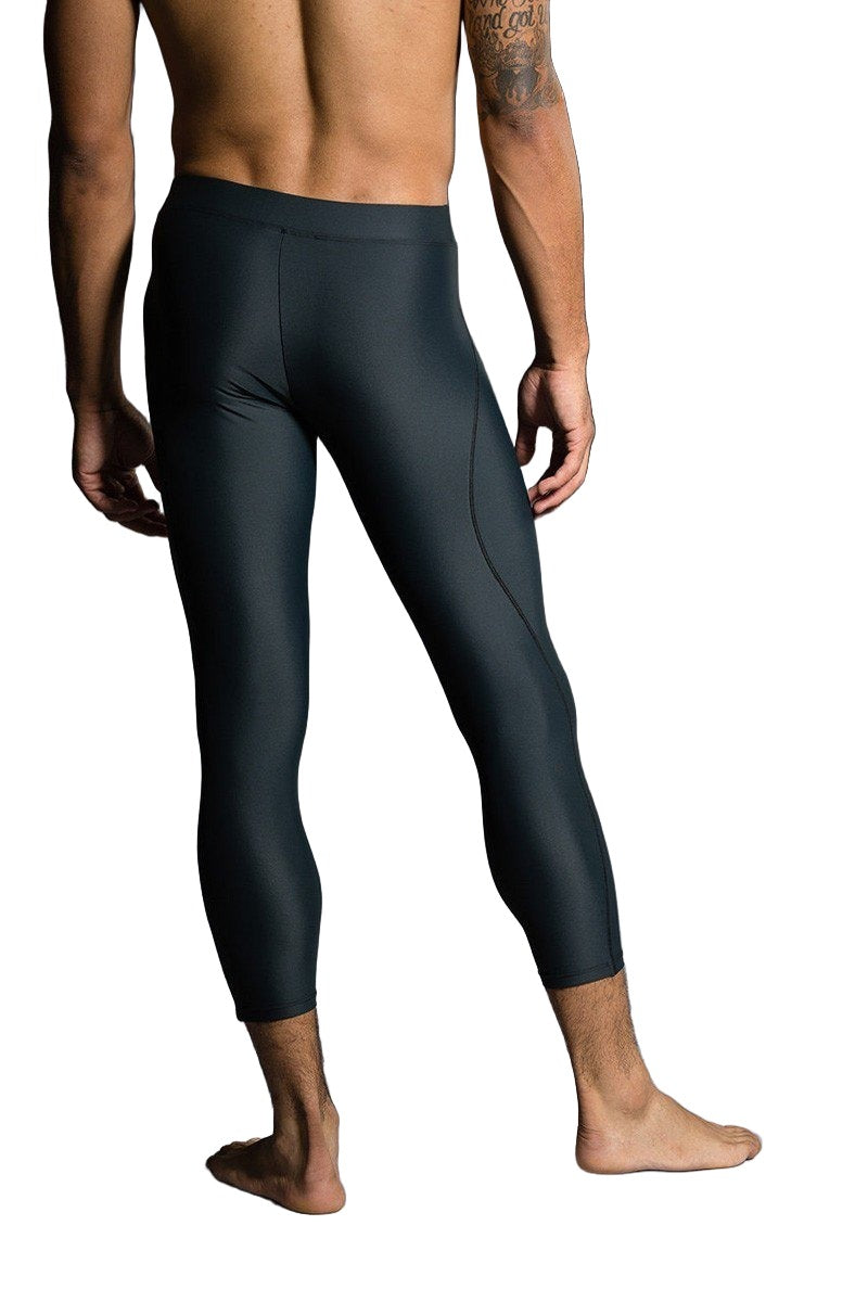 Final Sale Onzie Hot Yoga Mens Core Capri 504 - Charcoal - rear view