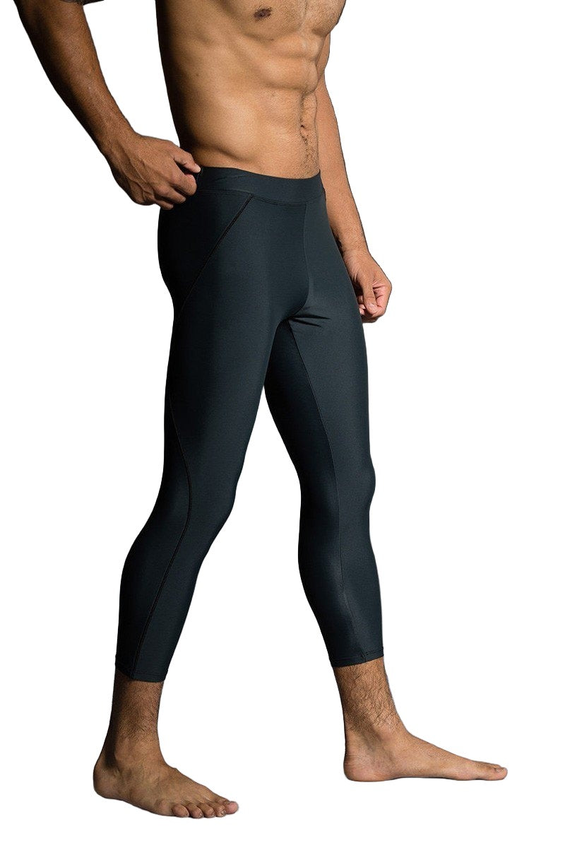 Final Sale Onzie Hot Yoga Mens Core Capri 504 - Charcoal - side view