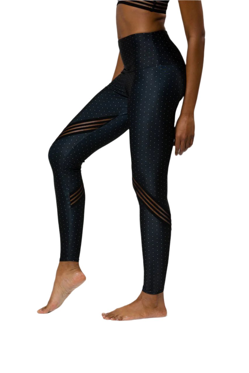 Onzie Flow Carerra Legging 2079 - Dots - side view