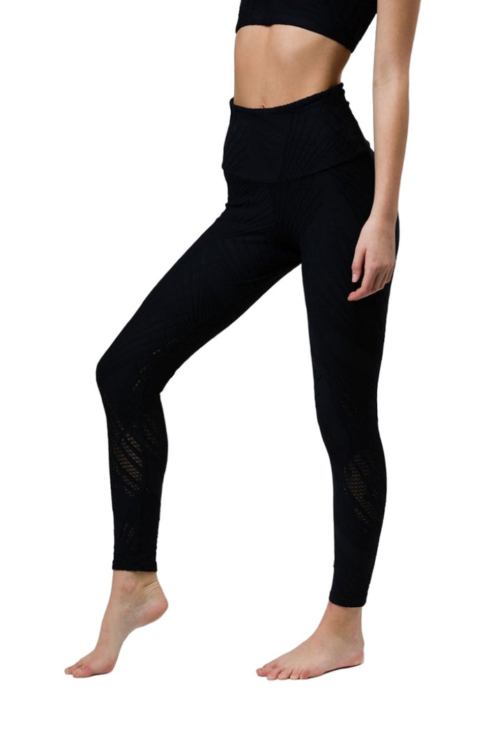 Onzie Selenite 7/8 Midi Legging 2083 - Black Selenite - front  alt view