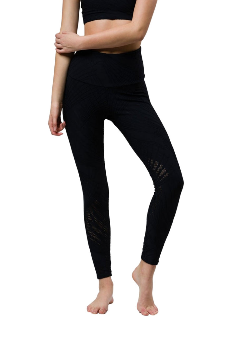 Onzie Selenite 7/8 Midi Legging 2083 - Black Selenite - front  view