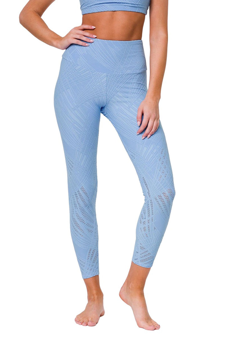 Onzie Selenite 7/8 Midi Legging 2083 - Pale Blue - front  view