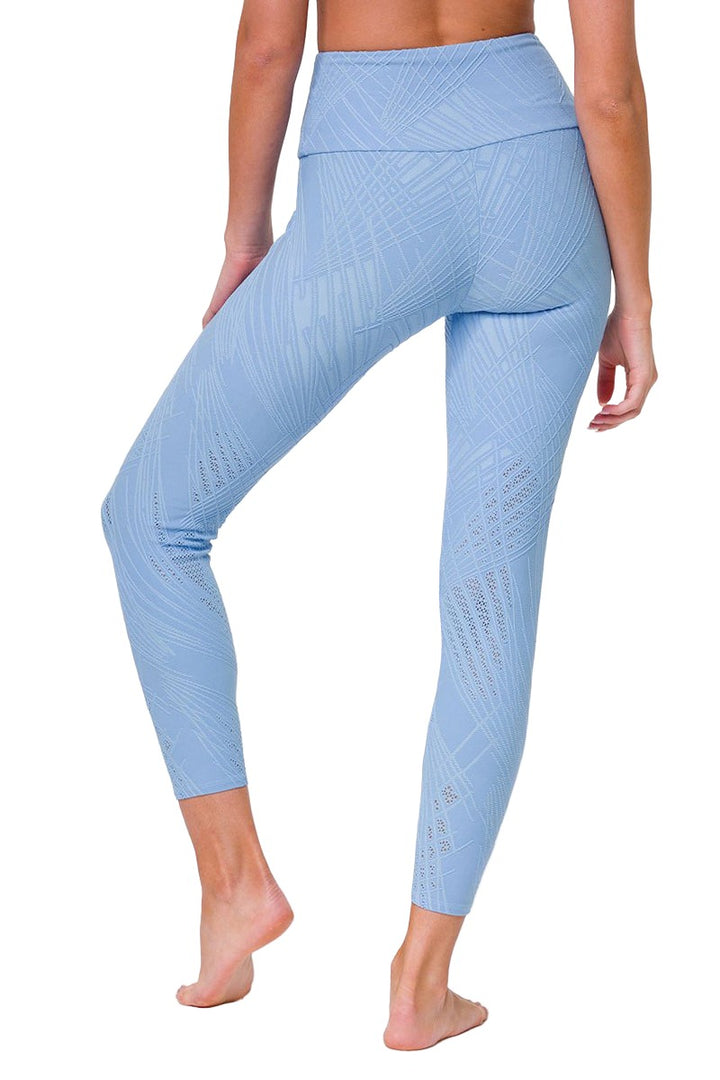 Onzie Selenite 7/8 Midi Legging 2083 - Pale Blue - rear  view