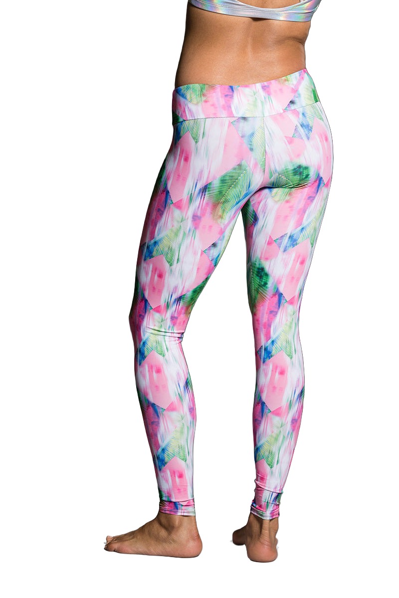 Onzie Hot Yoga Leggings 209 - Diamond Palm - rear view