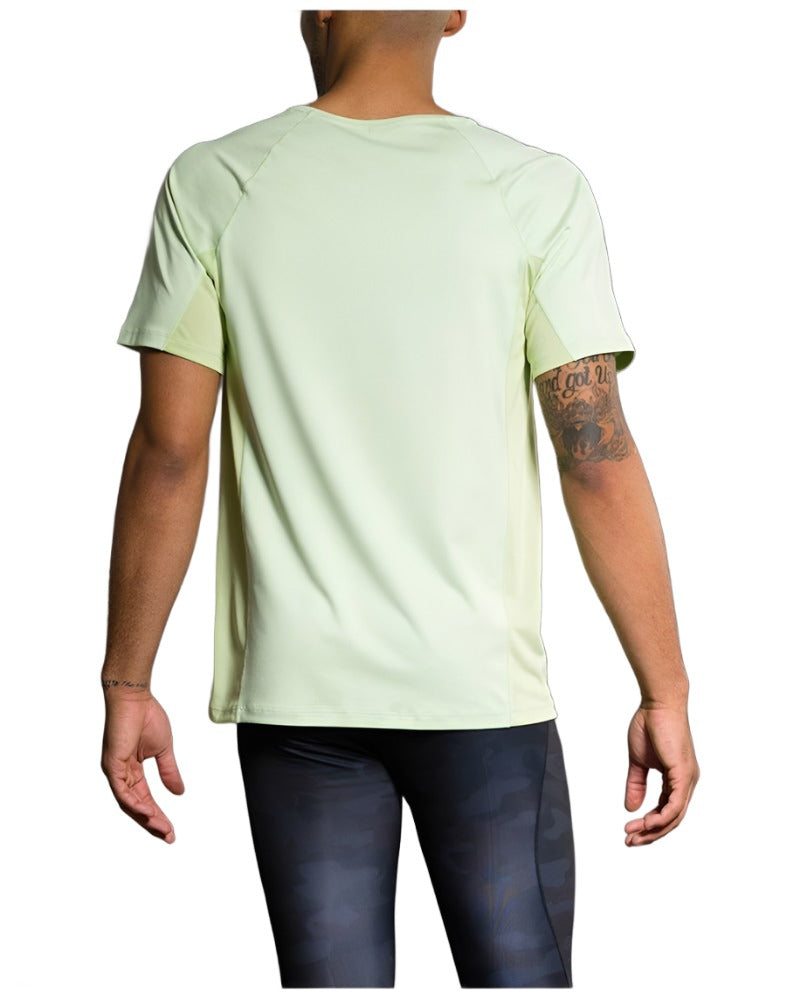 Onzie Hot Yoga Mens Raglan Short Sleeve top 701 - Margarita - rear view