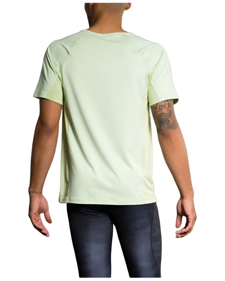 Onzie Hot Yoga Mens Raglan Short Sleeve top 701 - Margarita - rear view