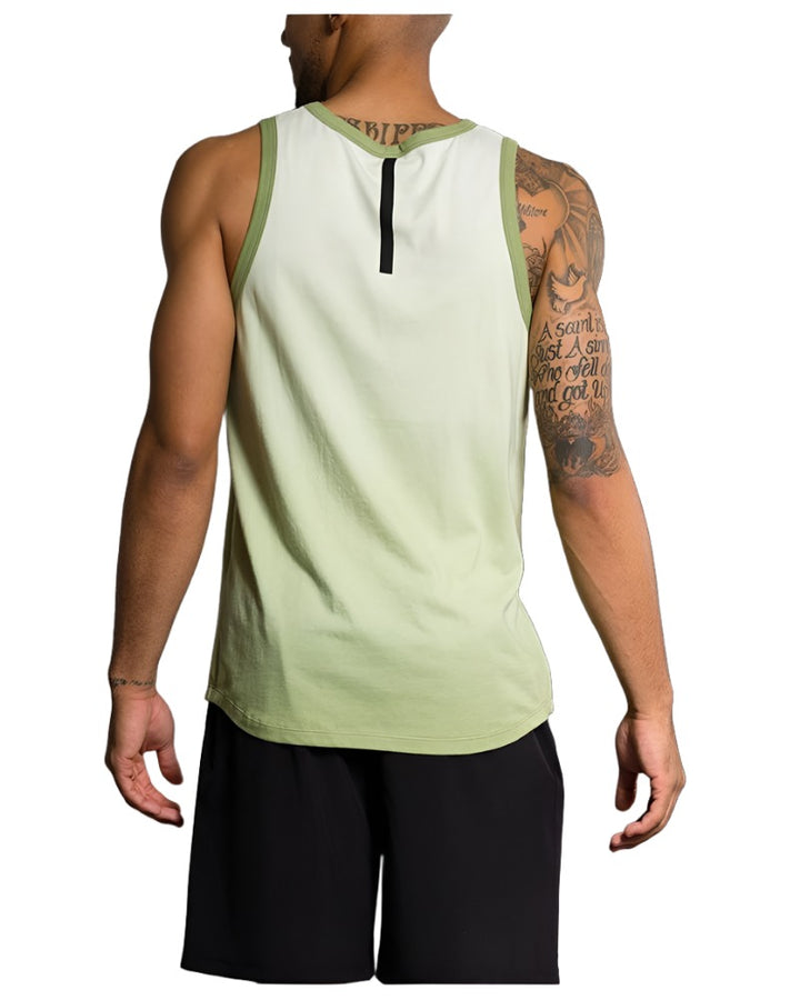 Onzie Flow Yoga Mens Ombre Tank 705 Margarita - rear view