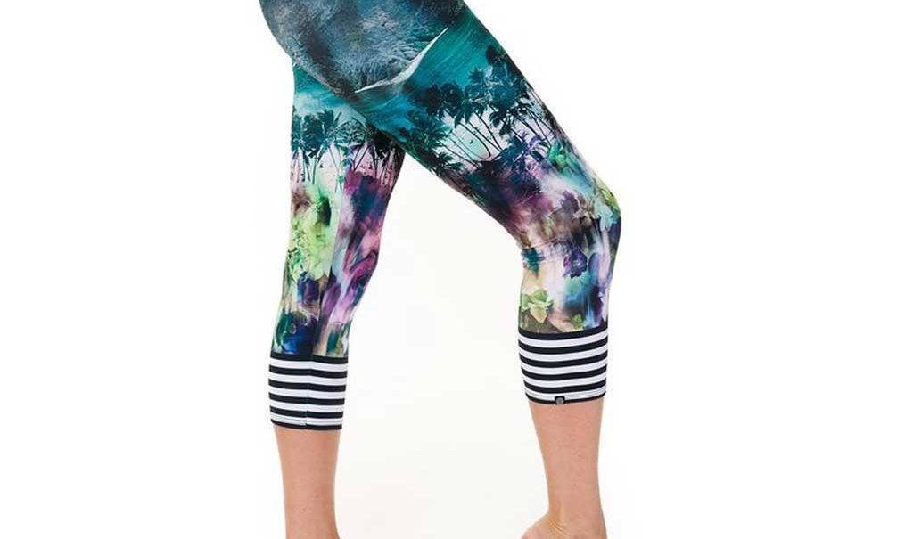 Onzie Hot Yoga Graphic Capri 241 - Malibu - side view