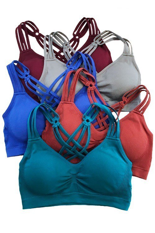 anemone seamless multi strap bra tops