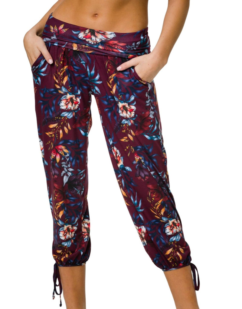 Onzie Hot Yoga Gypsy Pants 212 - Majestic - front view
