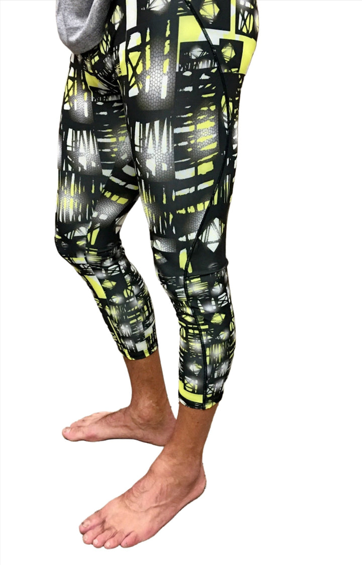 Final Sale Onzie Hot Yoga Mens Core Capri 504 - Queen Bee - side view
