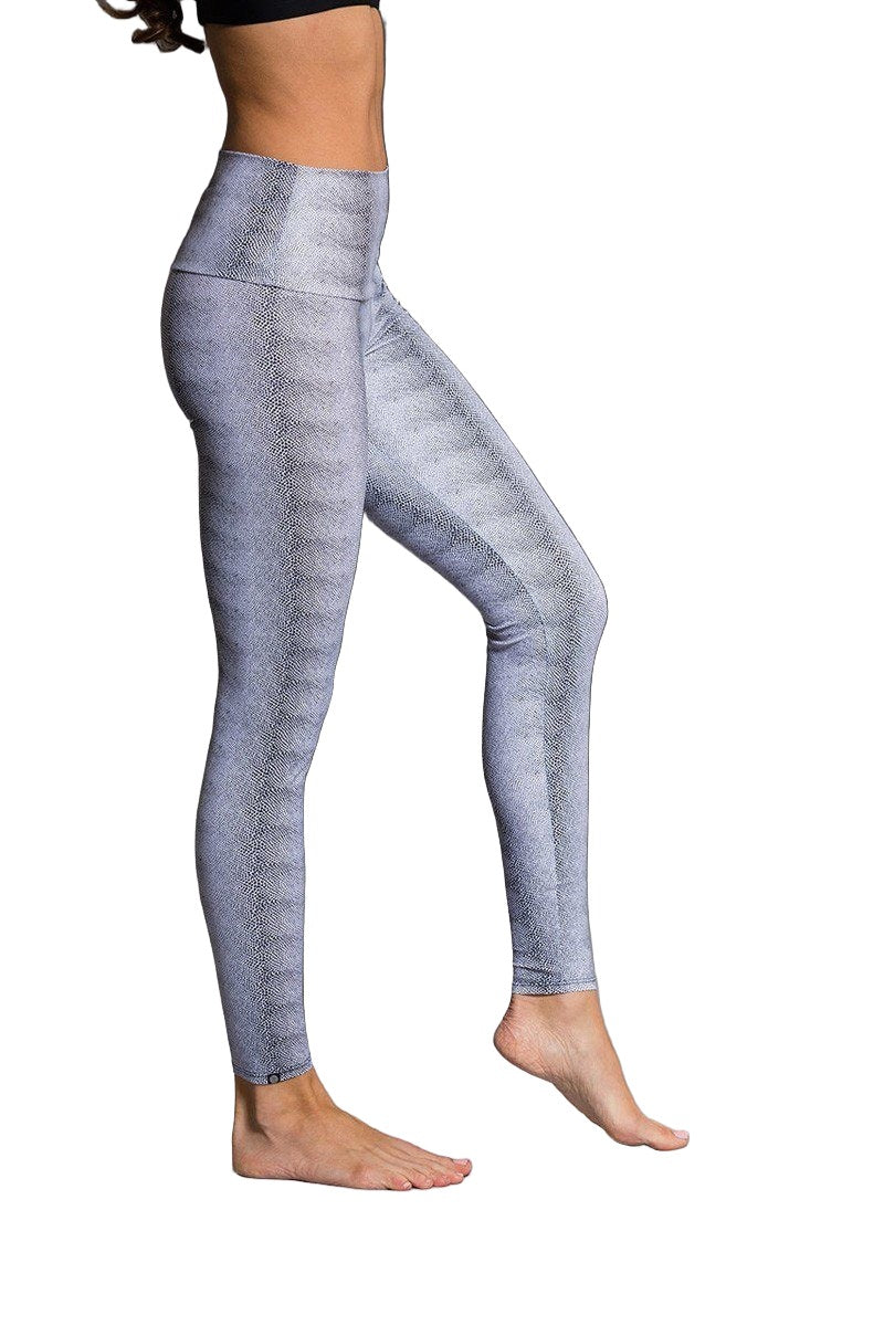 Woman Within Women's Grey Caged Soft Plus Size Leggings M 14/16