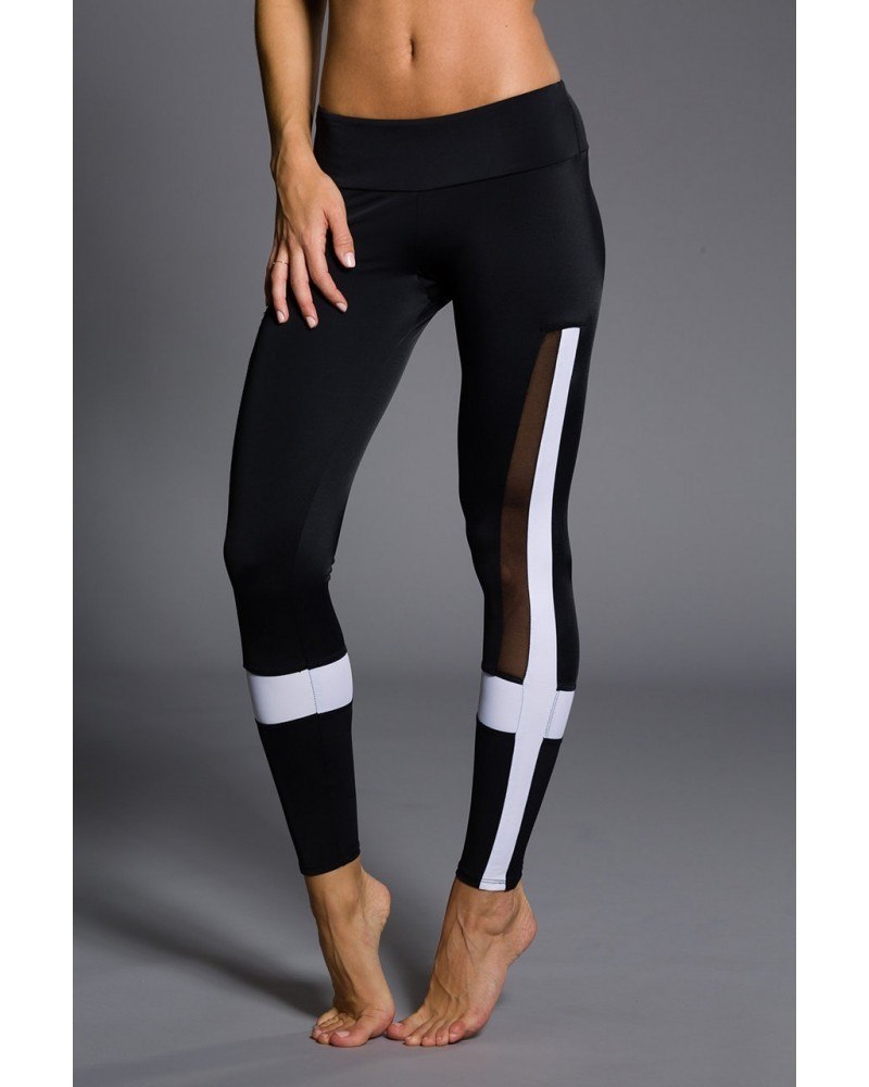 Onzie Power Legging 256 - Black/White - front view