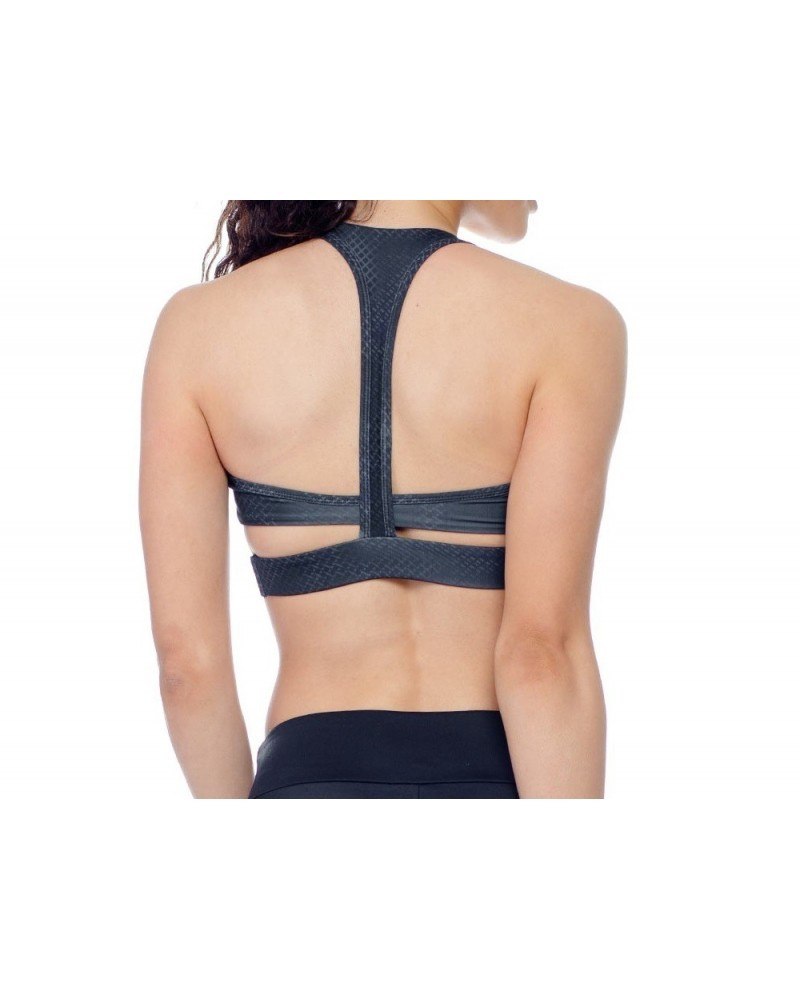 Onzie Hot Yoga Wrap Bra 3600 - Urban Fence - rear view