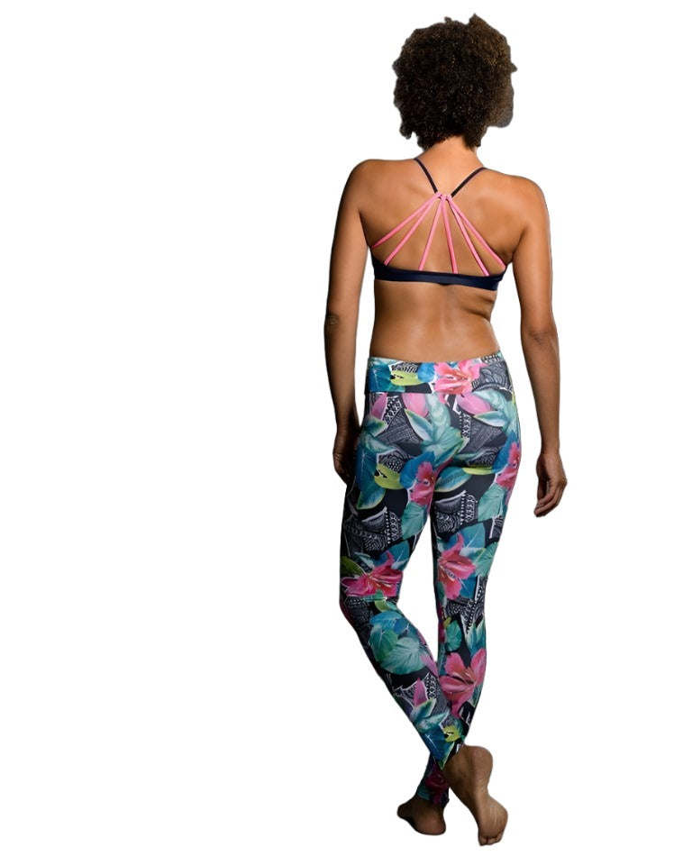 Onzie Hot Yoga Leggings 209 - Aloha - rear alt view