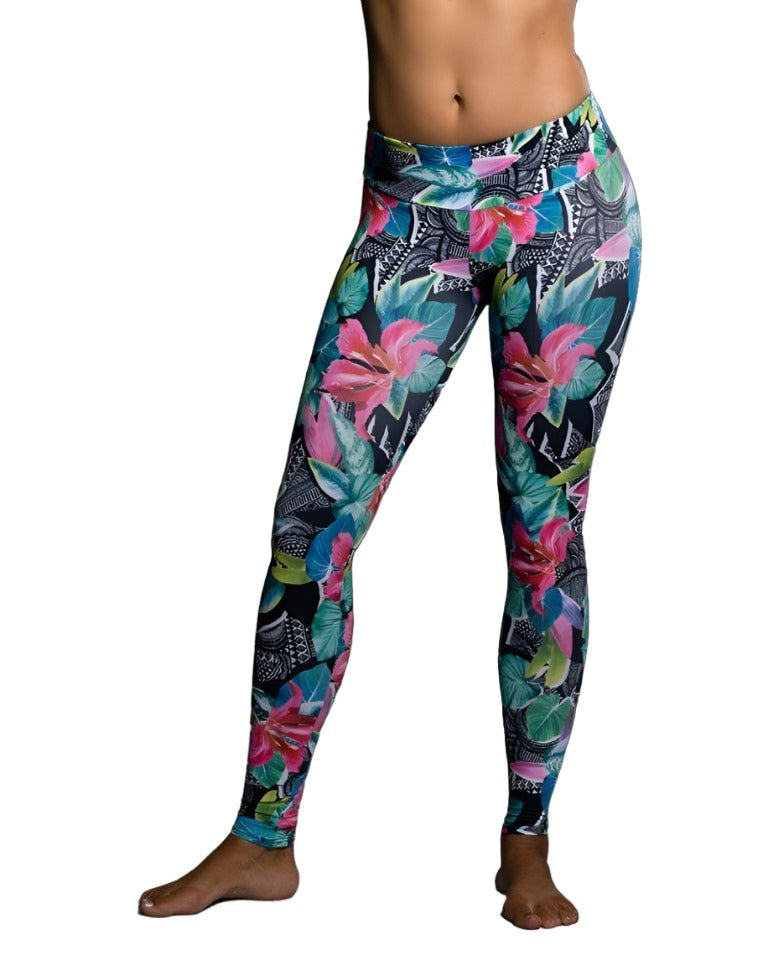 Onzie Hot Yoga Leggings 209 - Aloha - front alt view