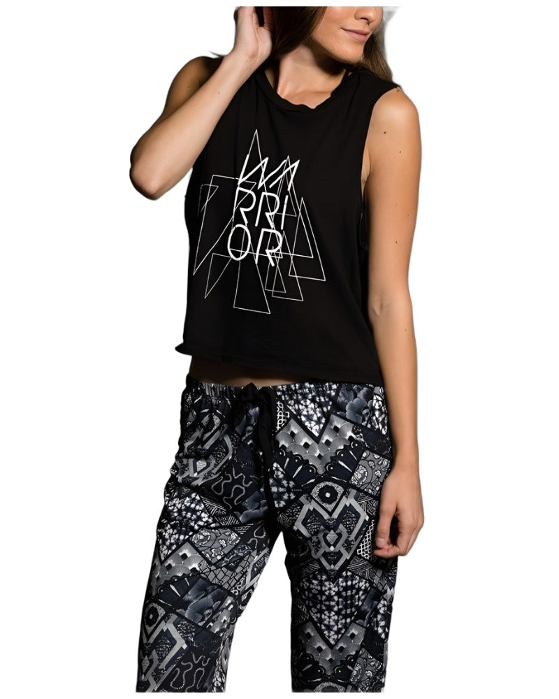 Onzie Hot Yoga Muscle Tank 3019 Warrior - Black - front view