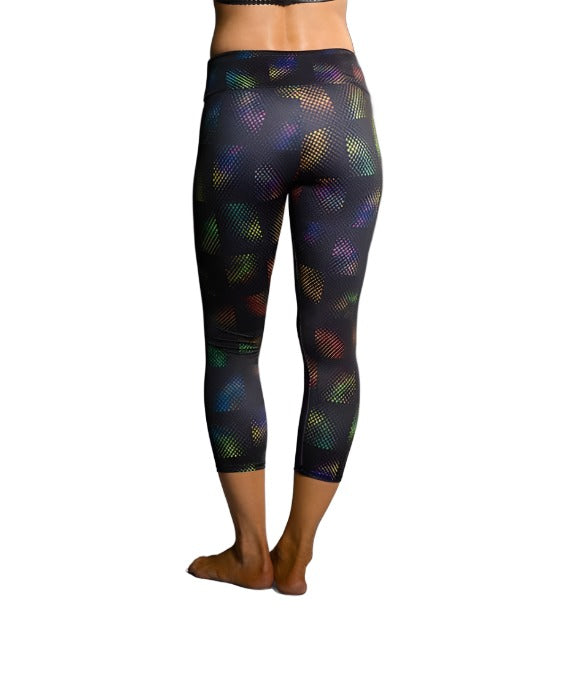 Onzie Hot Yoga Capri 202 Stain Glass - rear view