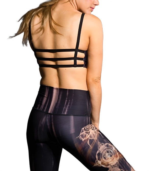 Final Sale! Onzie Graphic Elastic Back Bra 382 Henna