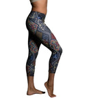 FINAL SALE Onzie Hot Yoga Capri 202 - Navy Queen - side view