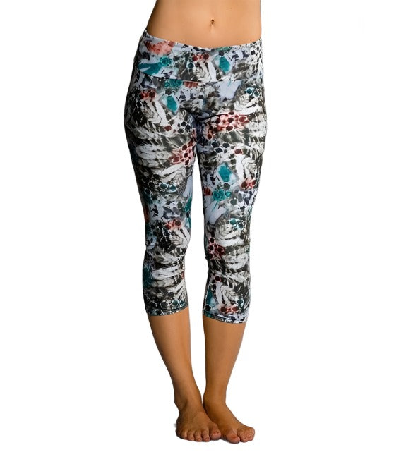 FINAL SALE Onzie Hot Yoga Capri 202 - Free Spirit - front view