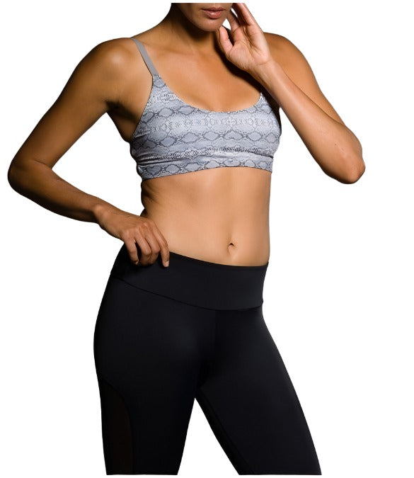 Onzie Hot Yoga Elastic Cage Bra Top 316 - Vamp - front view